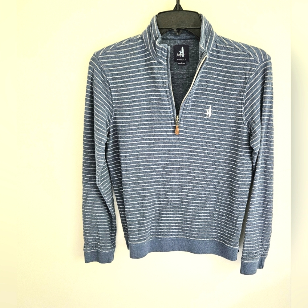 Johnnie-O Striped Zip-Up Sweater